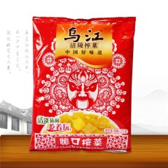 乌江榨菜涪陵清爽清淡70g官方旗舰微辣轻盐榨菜丝80g下饭菜咸菜